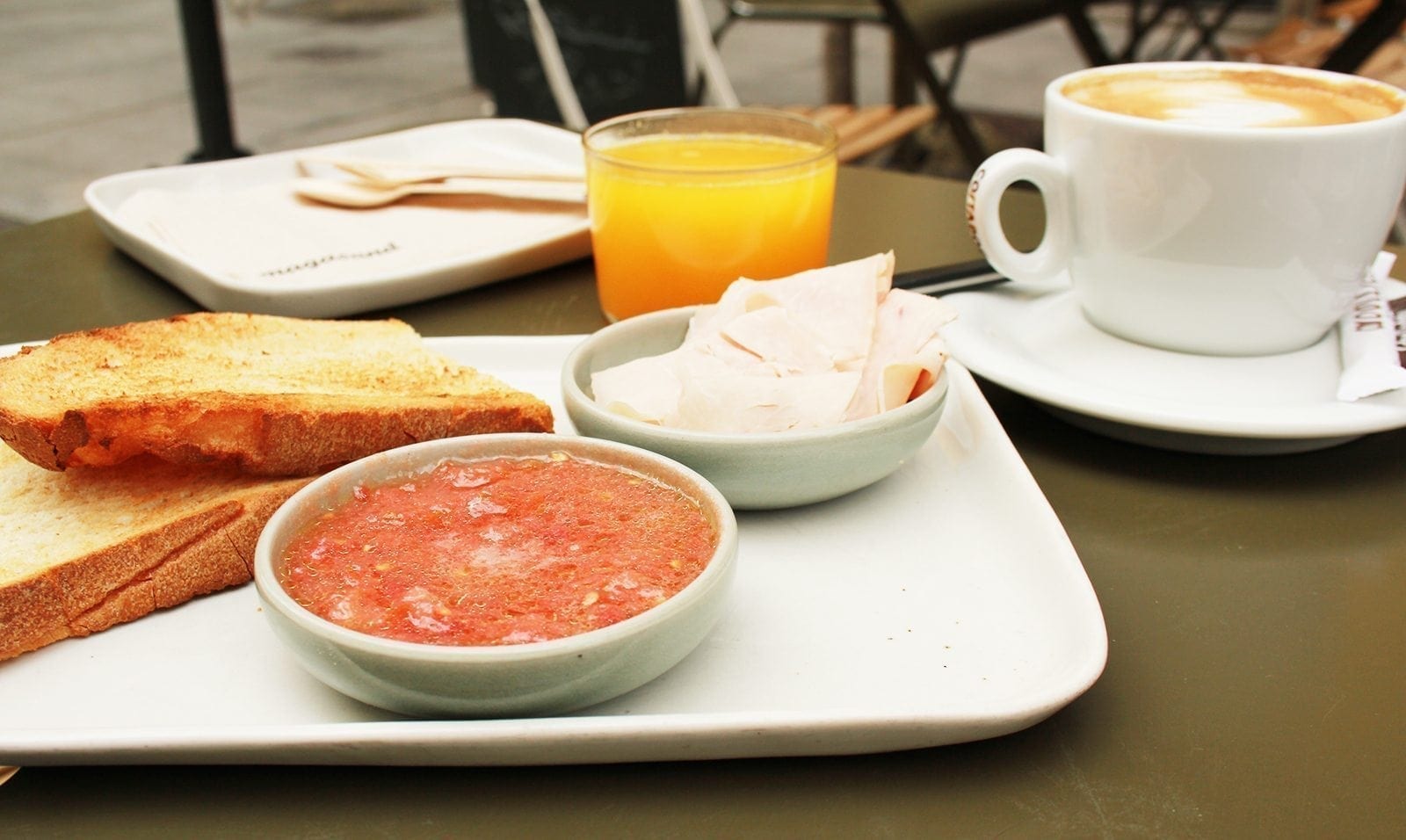 desayuno, sano, breakfast, pan, payés, magasand