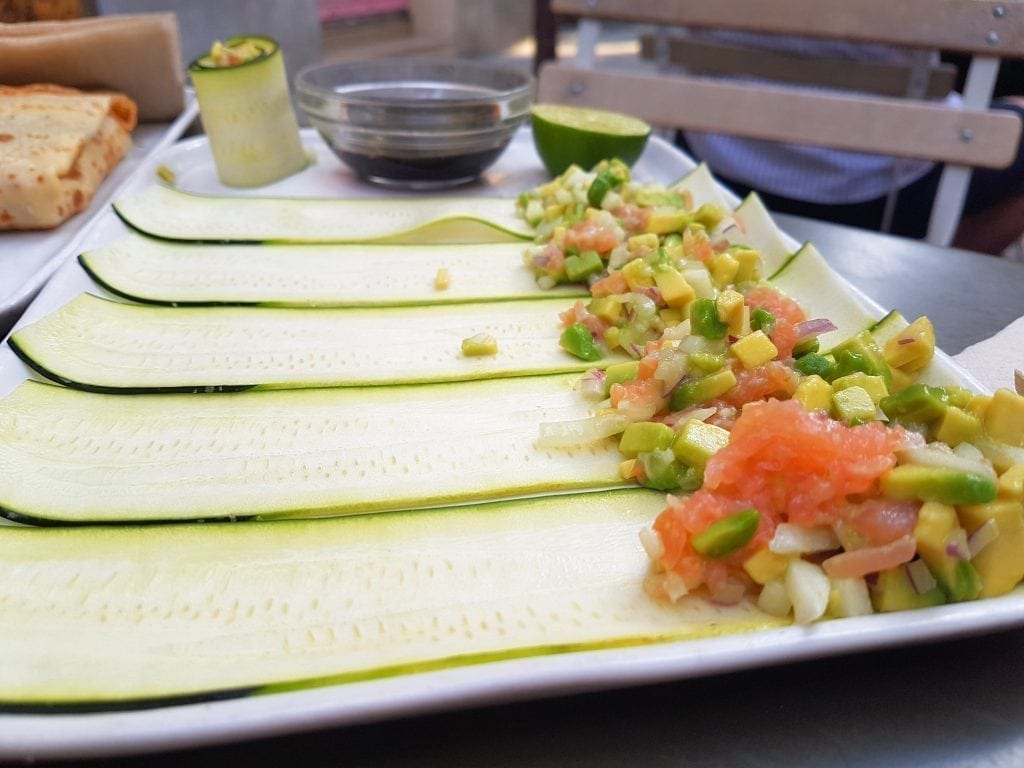 Carpaccio de calabacín de Magasand Carpaccio de calabacín de Magasand
